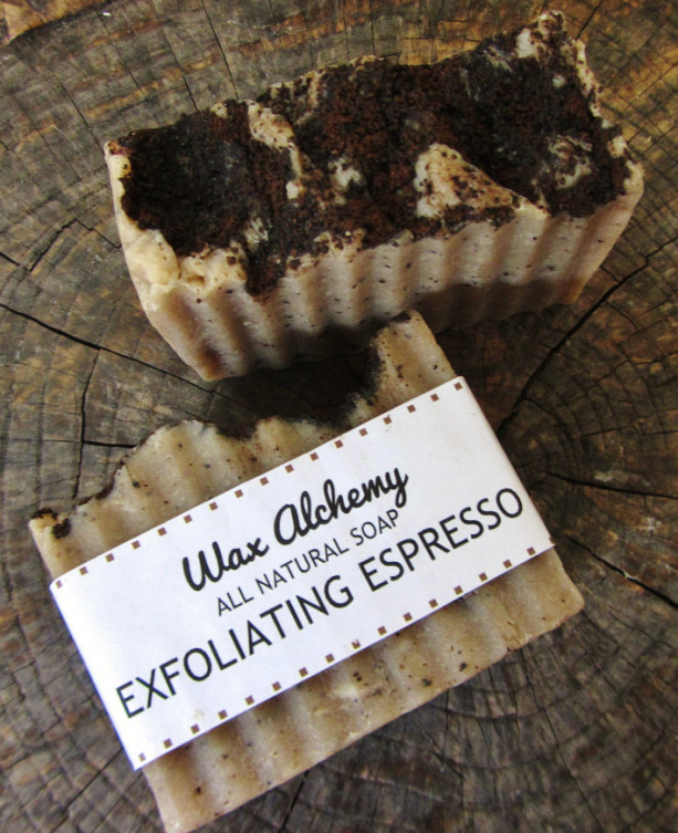 Exfoliating Coffee All Natural Soap / Two 5 oz Bars