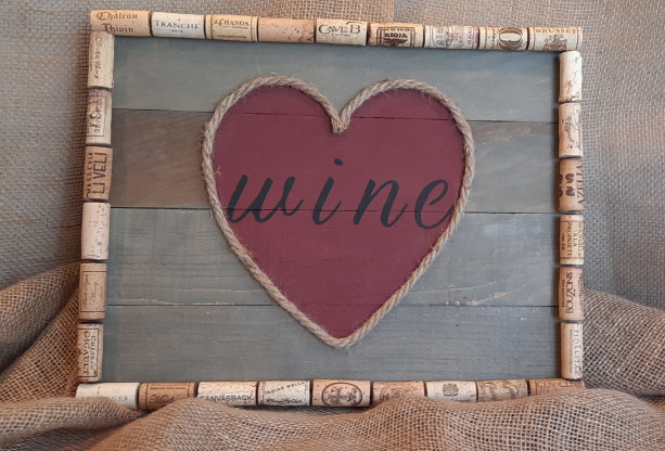 Rustic Wine Love Sign