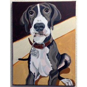 Gracie - Custom Dog Portrait - 12" x 16" x 1.5"