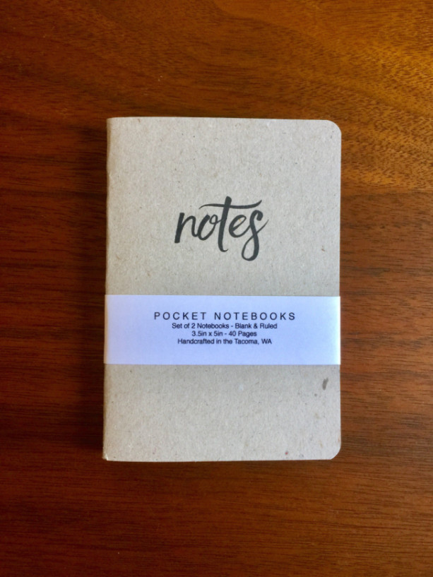 Notes Notebooks 2 pack 3.5in x 5in Pocket Notebook handcrafted journal diary sketchbook gift set handmade kraft Premium Notebook no logos