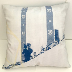 Blue and White Photorealism Pillow