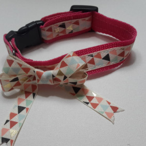 Adjustable Dog Collars with Interchangeable Bows