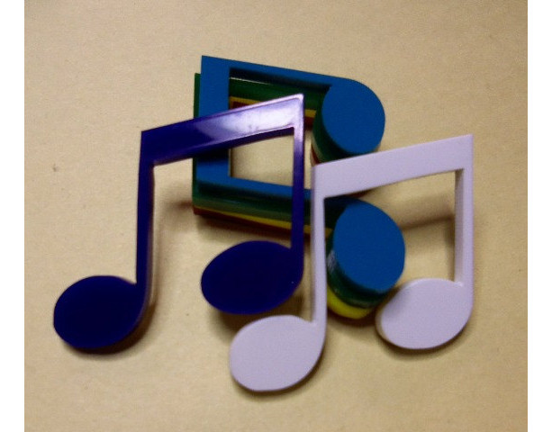 music charms, musical notes, laser cut charms 