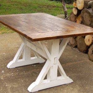 Trestle X Reclaimed Wood Table