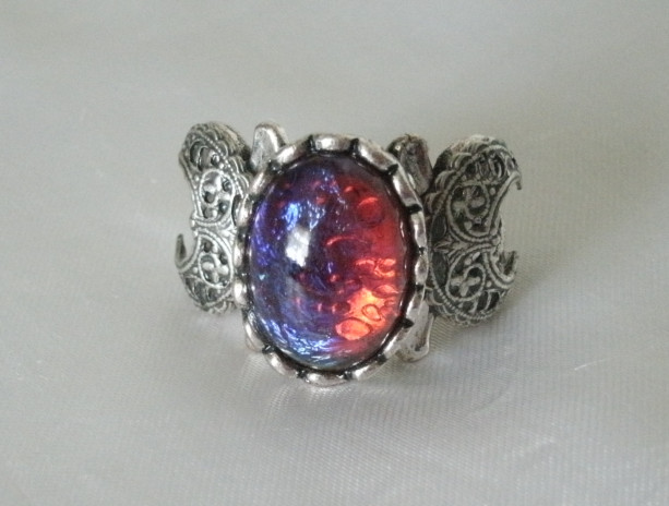 WEDDING Heart LARGE fire opal DRAGONs BREATH Necklace Pendant LOCKET MOM  GRANDMA | eBay