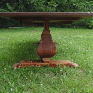 Pedestal Trestle Table