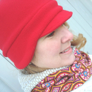 Winter Fleece Hat - Women's Winter Hat  - Women's Fleece Newsboy Hat 