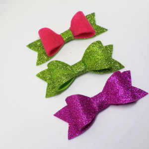 Glitter Foam Hair Bows - Sparkle Hair Bows for Girls