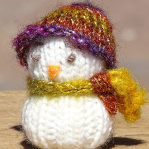 Knitted Snowman, Tree Ornament, Festive Decor, Christmas Decor