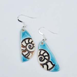 Nautilus shell earrings