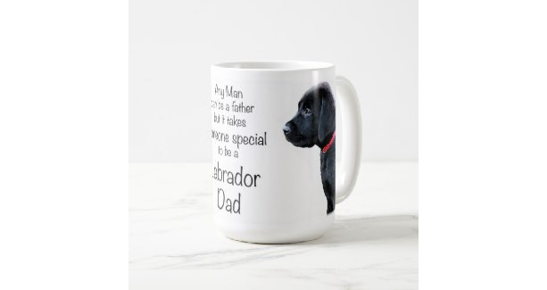 Black Lab Mug - Labrador Mug - Labrador Gifts - Lab Dog- Dog Dad - Lab Dad - Fathers Day -Labrador Retriever - Black Dog Art - Black Lab Art
