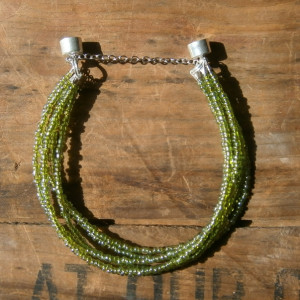Jade 6 strand bracelet with magnetic clasp