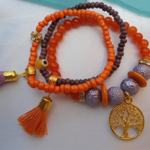 SALE------ TREE of LIFE bracelet- Bohemian bracelet- tassel bracelet- Ethnic jewelry- gypsy jewelry