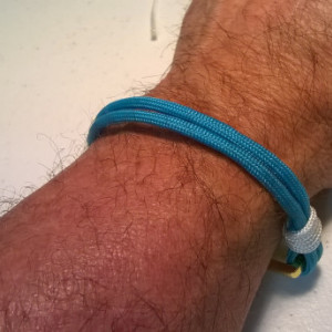 Turquoise paracord nautical bracelet