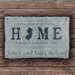 Home State Sign! Personalized Welcome Sign. Welcome To Our Home. Custom House Sign. Outdoor Sign. Wedding Gift. House Warming Gift.