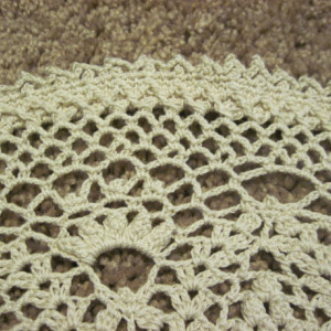 Handcrocheted Tan "Majestic" Doily Centerpiece Table Runner Home Decor