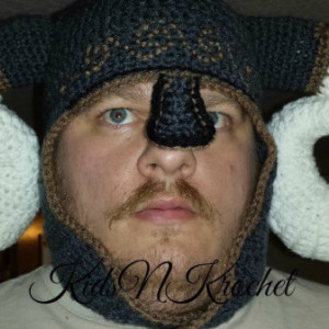 Costume Crochet Viking hat with optional beard