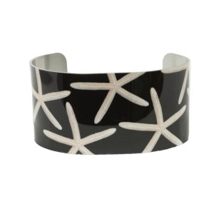 Photo cuff bracelet, aluminum, Stunning Starfish, fine art for wrist, HueDew