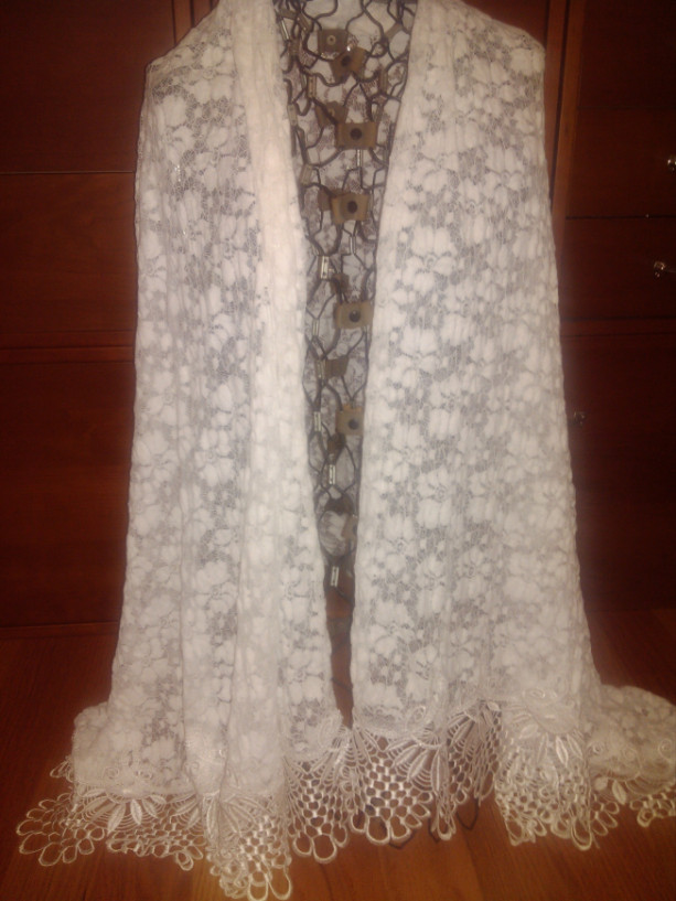 Bride's lace shawl
