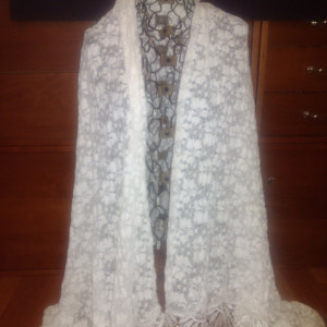 Bride's lace shawl