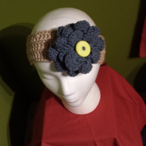 Ocean Blue Flower Headband