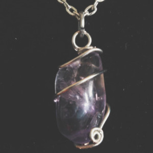 Wire wrapped Amethyst necklace