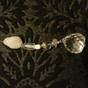 Crystal and stone beaded bookmark