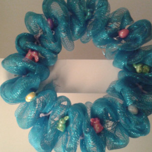 All Blue Easter wreath