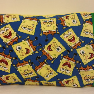 SpongeBob Themed Toddler / Travel Personalized Pillow Case with Pillow