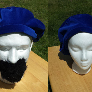 Grand Opening Sale!!!! Royal Blue Velveteen unisex reversible hat