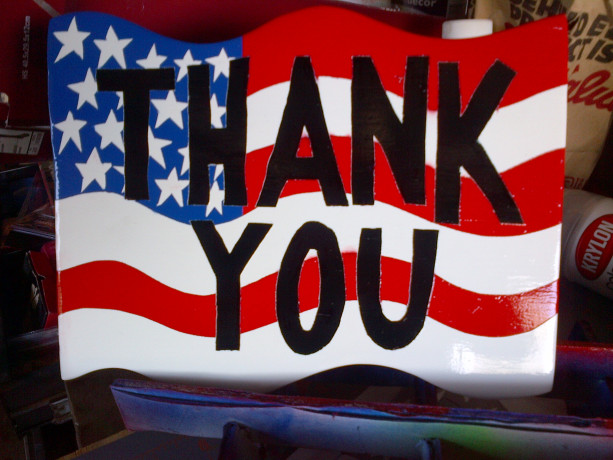 Thank You Flag Sign