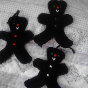 set of three teddy bear ornaments