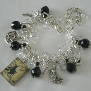 Raven Pentacle Charm Bracelet