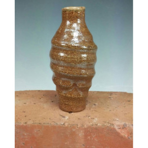 Soda Fired Wonky Bottle or Pottery Bud Vase