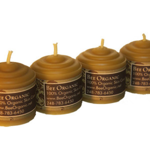 100% Raw Organic Beeswax Mini Votive Candles 1oz