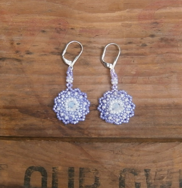 Lavender beaded earrings