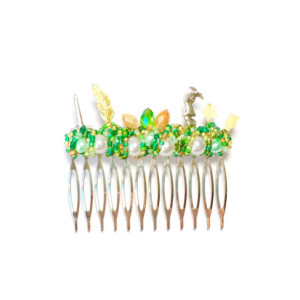 Mermaid, Sword, Feather and Star Green Hair Comb