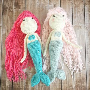 Little Miss Mermaid Sisters Doll Plush Toy/ Photography Prop/ Stuffed Toy / Soft Toy/Amigurumi Toy- MADE TO ORDER