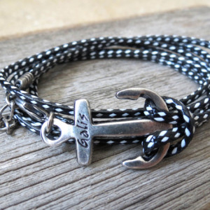 Man Anchor Bracelet - Man Nautical Bracelet - Sailor Bracelet - Man Bracelet - Man Jewelry - Man Gift - Boyfriend Gift - Husband Gift - Male