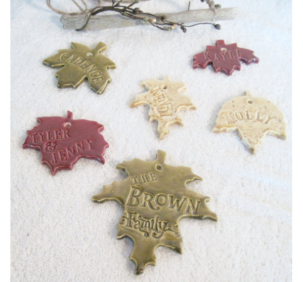 Autumn Leaves Personalized Family Tree Wind Chime
