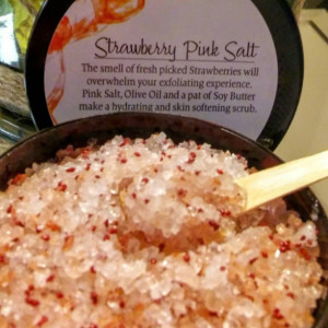Strawberry Pink Salt Scrub