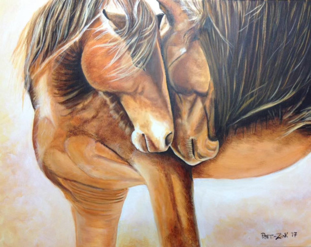 Wild Horses Acrylic painting 16x20