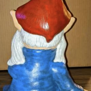 Handpainted ceramic man garden gnome