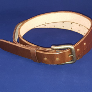 Medium Adjustable Leather Belt, 35" to 43" Waist Size, 1-1/4" Wide