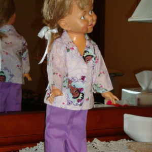 Purple Delight Doll Clothes Outfit With Rhinestones For 18" Doll