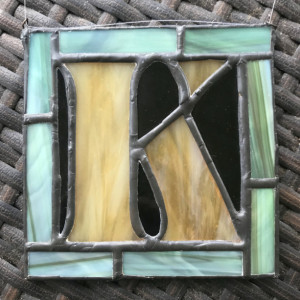 4" x 4" Capital Letter Stained Glass Hanging
