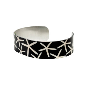 Photo cuff bracelet, aluminum, Stunning Starfish, fine art for wrist, HueDew