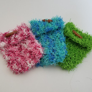 Set of 3 Scrubby Soap Pouches (FREE SHIPPING!!)