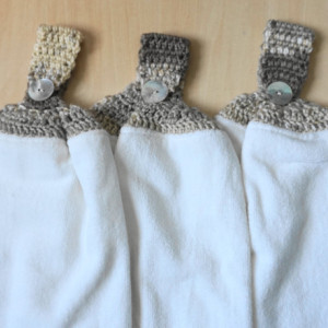 Gulf Sands Crochet Top Towel, Bathroom Hand Towel, Crochet Bathroom Towel
