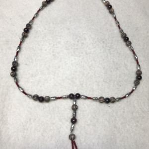 Duality handmade beaded necklace 20" long 